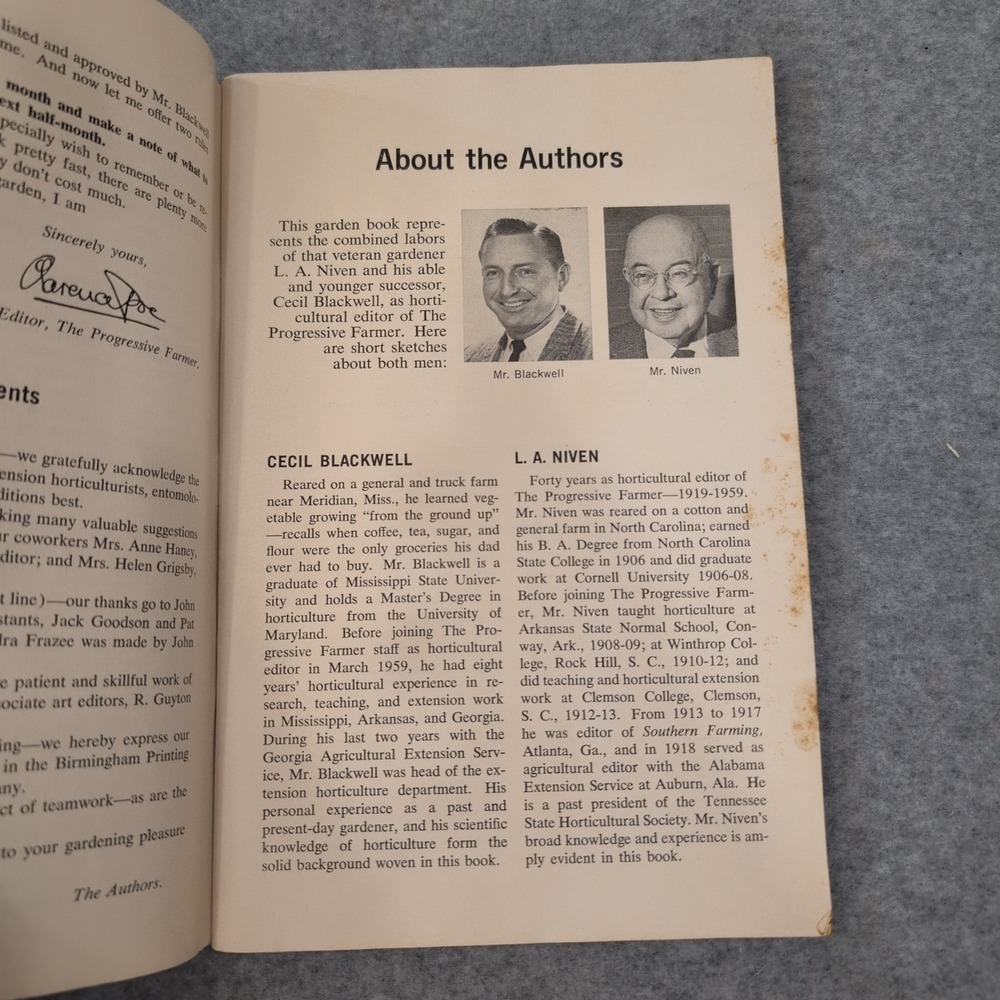 Vintage 1961 The Progressive Farmers Garden Book For The South *Scarce* - Picture 3 of 7